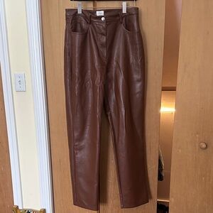 Wilfred Chocolate Leather Trousers
